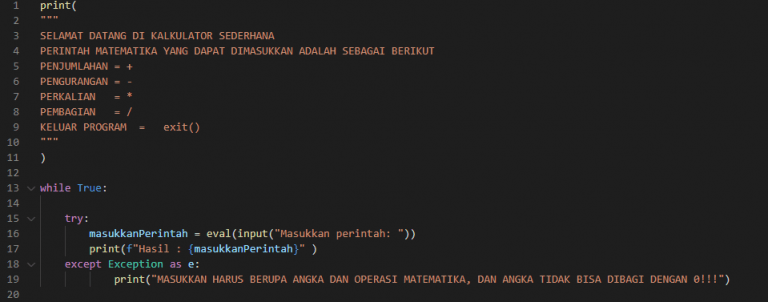 MEMBUAT KALKULATOR SEDERHANA MENGGUNAKAN PYTHON Fakultas