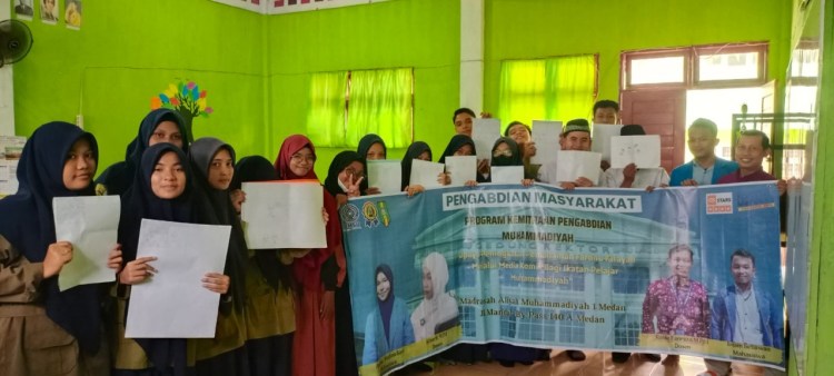 Melalui Media Komik, Mahasiswa FIKTI UMSU Berhasil Sosialisasikan Tatacara Fardu Kifayah
