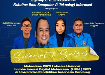 Mahasiswa FIKTI UMSU Lolos Ke Nasional Dalam LIDM 2023