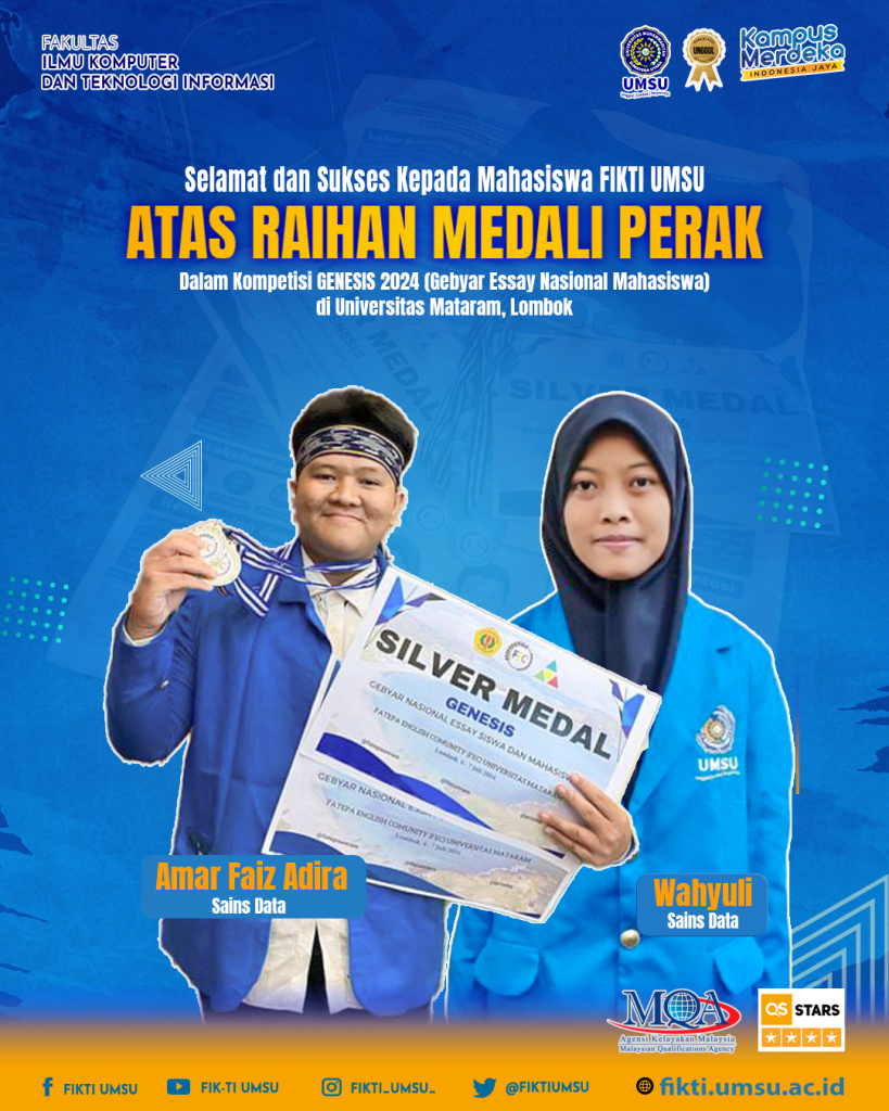 Mahasiswa FIKTI UMSU Meraih Medali Perak Dalam Kompetisi GENESIS 2024 Universitas Mataram