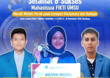 Mahasiswa FIKTI Meraih Medali Perak Pada Lomba Essay Tingkat Nasional