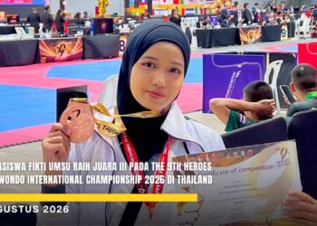 Mahasiswa FIKTI UMSU Raih Juara III pada The 9th Heroes Taekwondo International Championship 2026 di Thailand